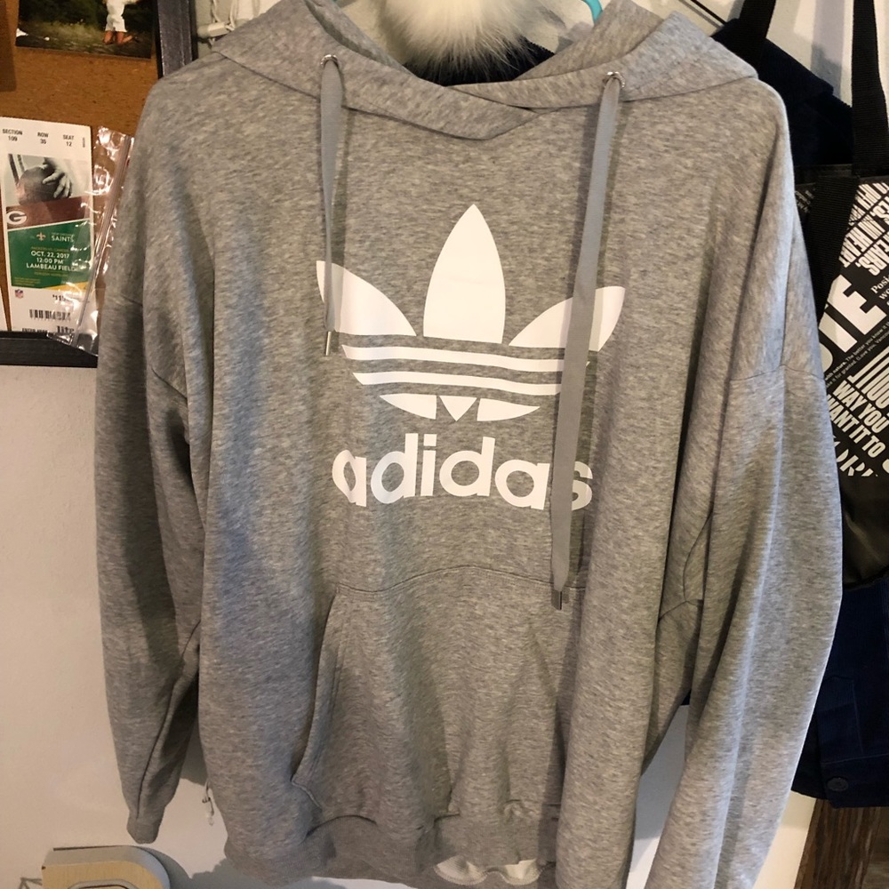 Oversized Adidas hoodie